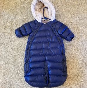 7AM 2 in 1 bunting snowsuit in navy NWOT
